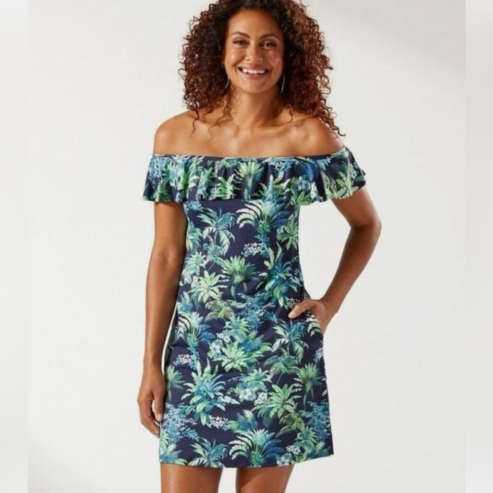 Tommy Bahama Tropical Off-Shoulder Dress